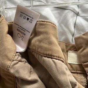 Mother khaki pants with a fun pink stripe. EUC